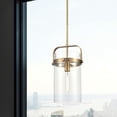 thumbnail image 2 of 413-1S-BK-8CL Innovations Lighting Pilaster-One Light Mini Pendant-9.38 Inches Wide by 17.13 Inches High-Matte Black Finish, 2 of 3