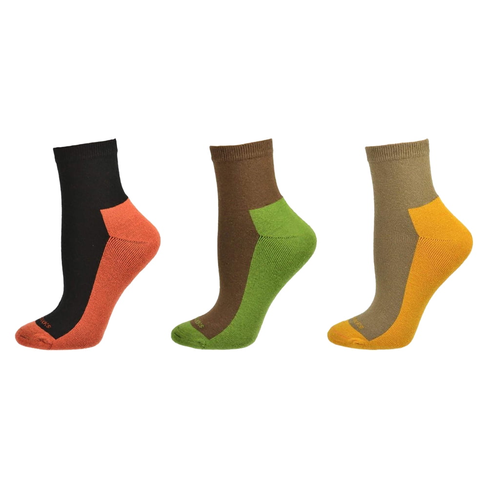 Sierra Socks Women's Cushioned Athletic Cotton Quarter Socks (Black