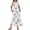 Floral White, variant on Womens Summer Dresses Short Sleeve Maxi Dress Crewneck Casual Sundresses with Pockets
