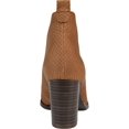 thumbnail image 3 of JOURNEE COLLECTION Womens Brown Textured V-Cutout  Pull Tab Bellamy Pointed Toe Block Heel Slip On Booties 8 M, 3 of 4