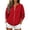 Red, variant on Hurxie Sweatshirt for Women Zip Up Lightweight Jacket with Pockets Light Zipper Trendy Streetwear Office Travel Sweatshirts