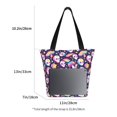 thumbnail image 3 of Cauagu Skull colorful mushroom rainbow Print Canvas Aesthetic Tote Bag for Women Beach Bag Shopping Bags Shoulder Bag Reusable Grocery Bags, 3 of 7