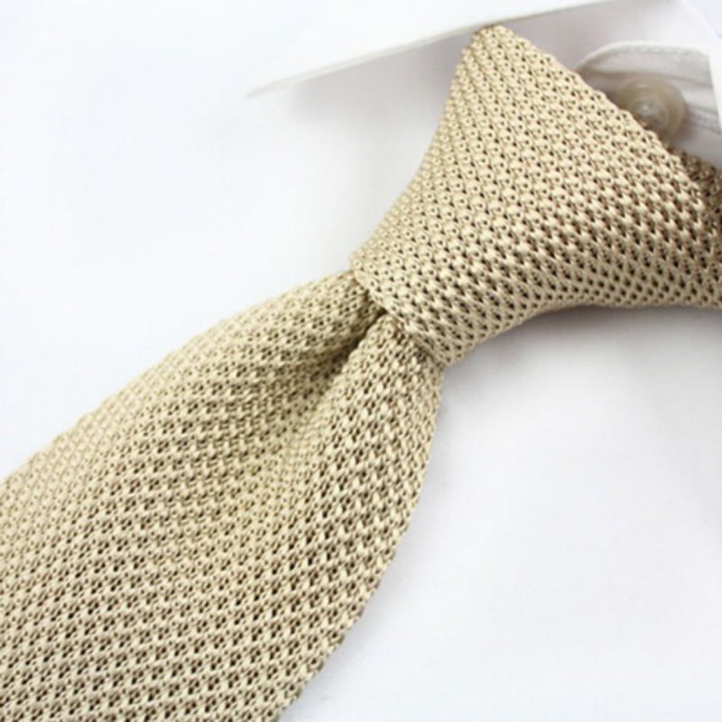 LINKABC - Mens Solid Knitted Tie, Men Vintage Smart Casual Plain Skinny ...
