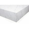 thumbnail image 2 of HomeRoots 372182 35 x 35 x 11 in. White Marble Coffee Table with Casters, 2 of 2
