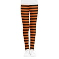 thumbnail image 1 of Sylvamorning Leggings d'Halloween pour Filles à Rayures en Blocs de Couleur, 1 of 6