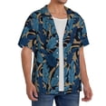 thumbnail image 2 of Goofa Blue Leaves A Printed Men's Casual Short-sleeved Shirt,Lightweight Breathable Button-down,Summer Casual men's top,Versatile Fashion shirt-Small, 2 of 7