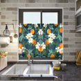 thumbnail image 4 of Yayeee Kitchen Curtains Tier Pair Light Filtering 27"x36" Rod Pocket Short Cafe Window Panel, Orange Fruit, 4 of 7