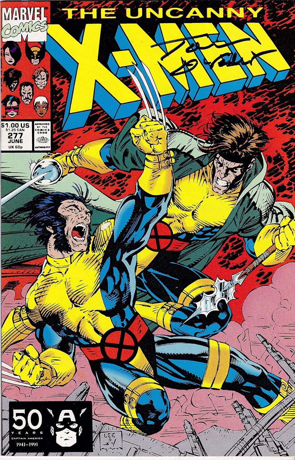 Uncanny X-Men #277 Signed Tom Defalco