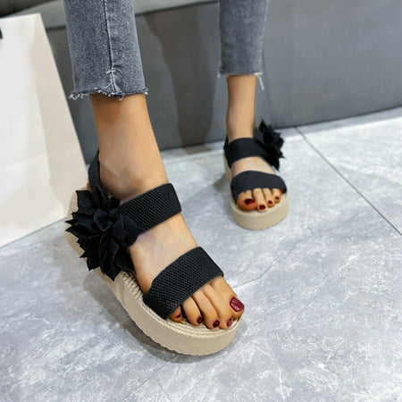 

Vedolay Womens Wedge Sandals Women s Strappy Heels Block Open Toe Low Sandals Shoes Brown 6.5