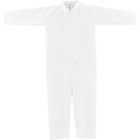 Disposable Microporous Coverall, Open Wrists/Ankles, White, X-Large, 25/Case