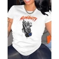 thumbnail image 2 of T-Shirt de Sport Simple à Double Poignée Motif Billet de Banque Imprimé Mode Col Rond Manches Courtes pour Femmes, Confortable pour l'Été pendant les Vacances, 2 of 8