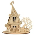 thumbnail image 1 of MVRLSH Clearance! 3D Wooden Halloween House Puzzles Wood Creative House Puzzle Assembly Model Building Kits To Build For Adults & Kids Halloween Decor Model Kits, 1 of 6