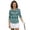 Blue Tribal, variant on Pink Cherry Blossom Women's 3/4 Sleeve Athletic Golf Shirts Fashionable Comfortable Women's Dry-Fit Golf Polo Shirts Relaxed Tennis Tops Comfortable Outing Wear Size S