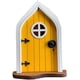 thumbnail image 1 of Más popular Puerta de hadas Ao Pixie, puerta del ratón, puerta de elfo de madera abierta con Pixie divertido, decoración DIY, puerta de elfo 3D (amarillo), 1 of 5