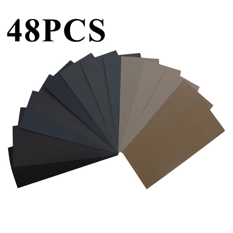 80-1000Grits 4Pcs 9" x 11" Wet & Dry Polishing Abrasive Sanding Sandpaper 