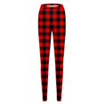 thumbnail image 4 of WERYOUNG Women's Leggings Pants Winter Women Plaid Printed Fashion Casual Long Pants Slim Fit Stretchy High Waist Leggings, 4 of 4