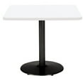 thumbnail image 4 of KFI Studios Mode 3' Square Bistro Table, Studio Teak, Silver Base, 4 of 6