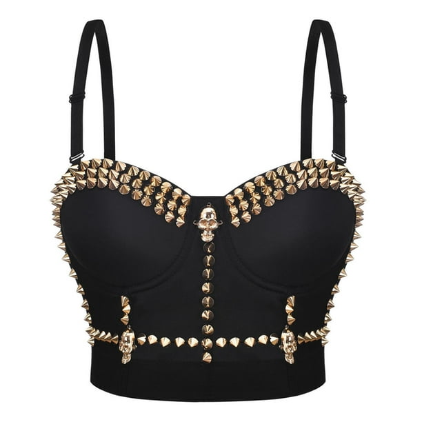 Aligament Bra For Women Fashion Tops Embellished Camisole Golden