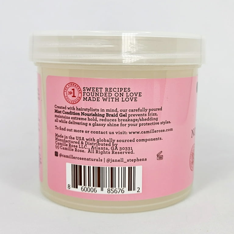 Camille Rose, Nourishing Braiding Gel, 12 oz, Extreme Hold