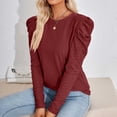 thumbnail image 5 of Viadha Women Long Sleeve Shirts Casual Tops Dressy Blouses Fashion Pleated Tunic, 5 of 7