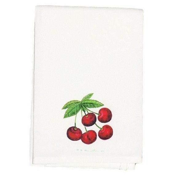 Betsy Drake Cherries Guest Towel Set of 2