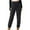 Black, variant on ABATAB Women's Cargo Pants Lightweight Elastic Waisted Hiking Running Joggers Trousers for Athletic Casual Outdoor