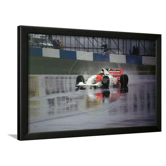 Ayrton Senna in the McLaren MP48 1993 European Grand Prix at Donington, Framed Art Print Wall Art Sold by Art.Com