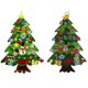 thumbnail image 3 of Árbol de Navidad de fieltro para niños, regalo con 32 adornos desmontables para Navidad y Año Nuevo (L), 3 of 5