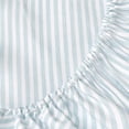 thumbnail image 6 of Mainstays Kids 100% Cotton Percale Bed Sheet Set, Twin, Aqua Stripe, 3 Pieces, 6 of 7