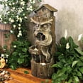 thumbnail image 5 of 3-Tier Rustic Tree Trunk Water Fountain with LED Lights for Outdoor Patio, Garden, and Backyard Decor, 5 of 5