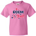 thumbnail image 3 of Inktastic 4th of July Boom Y'all with Red White and Blue Stars Youth T-Shirt, 3 of 5