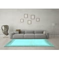 thumbnail image 3 of Ahgly Company Indoor Square Solid Light Blue Modern Area Rugs, 4' Square, 3 of 4
