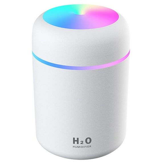 300mL Car Mist Humidifier Portable Colorful Night Light Quiet Auto-Shut Off 2 Mist Modes Humidifier Cool Desktop USB Powered Humidifier for Home Office Bedroom