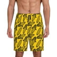 thumbnail image 3 of Lsque yellow Corn Mens Sleep Pajama Shorts,Short Pajama Pants, Cotton Ultra-Soft Knit-Small, 3 of 9