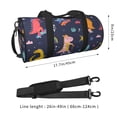 thumbnail image 4 of Haiem Cartoon Dinosaur Scooter Sport Blue Pattern Gym Bag for Women Men, Waterproof Travel Duffel Bags, Personal Item Travel Bag Weekender Bag with Shoes Compartment & Wet Pocket, 4 of 8