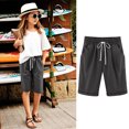thumbnail image 2 of JSheng Children's Casual Short Pants Summer Solid Elastic Waistband Pocket Casual Drawstring Sports Five Quarter Pants For Kids Dark Gray 3-4Years, 2 of 5