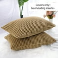 thumbnail image 6 of Unique Bargains 2-Pack 3D Corduroy Decorative Throw Pillow Covers Pale Brown 12" x 18", 6 of 8