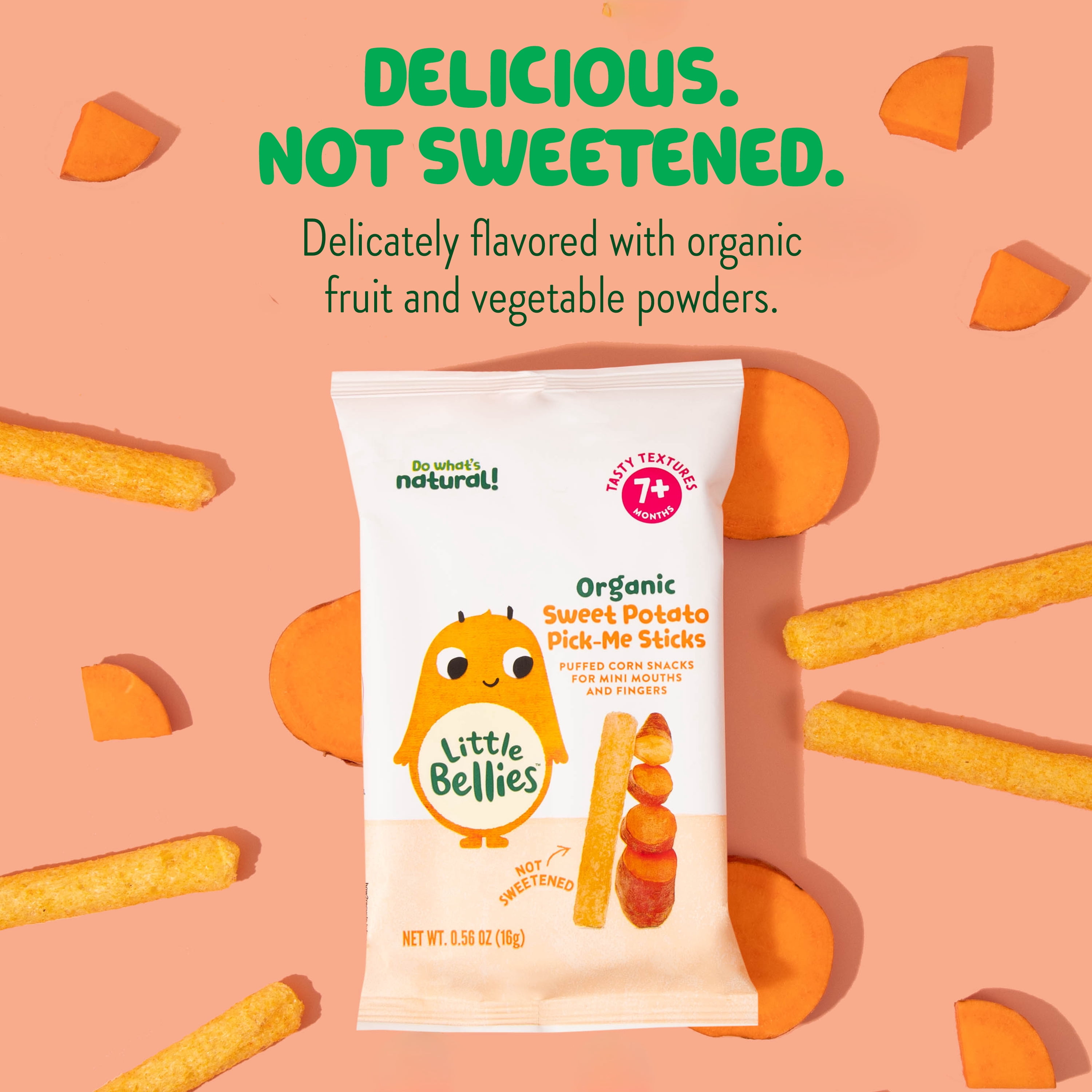 Little Bellies Organic Sweet Potato Pick-Me Sticks 0.56 oz Bag