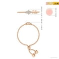 thumbnail image 4 of ANGARA Natural 0.02 Ct. Diamond Stackable Ring in 14K Rose Gold for Women (Ring Size: 3), 4 of 9
