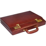 LINDSEY STREET Pure Leather Briefcase Executive Handbag for Mens Leather Attache Briefcase 14 Inch Laptop MacBook Carry Case
