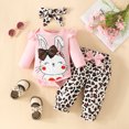 thumbnail image 2 of LAPAKIDS Baby Clothes for Girls 9-12 Months Baby Girls Letter Leopard Print Stylish Outfits, 2 of 7