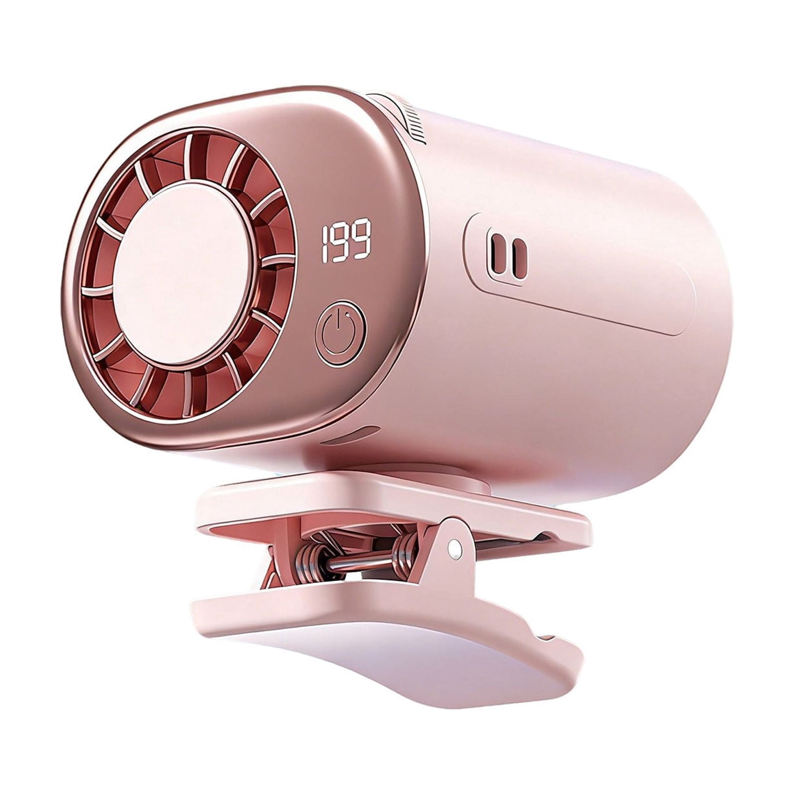 Clip on Fan with Digital Display, Rechargeable Portable Mini Fan, Usb-C, Ice Pack, for Car Office Travel Outdoor