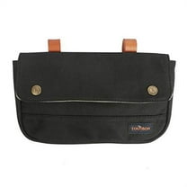 Tourbon Vintage Canvas Bike Panniers Bicycle Handlebar Bag (Black)