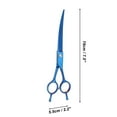 thumbnail image 4 of Unique Bargains Dog Grooming Scissors with Ergonomic Handle Downward Curved Dog Clippers Curved Shears 7.5" Blue, 4 of 7