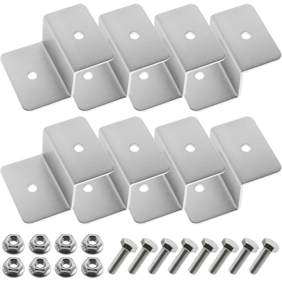 Z-Type Solar Panel Mounting Bracket Kit with Nuts and Bolts 1 Hole