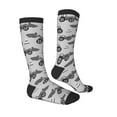 thumbnail image 3 of Bingfone Compression Socks For Women And Men Long Socks For Running Athletic Cycling Nurse-Gray Tractor, 3 of 9