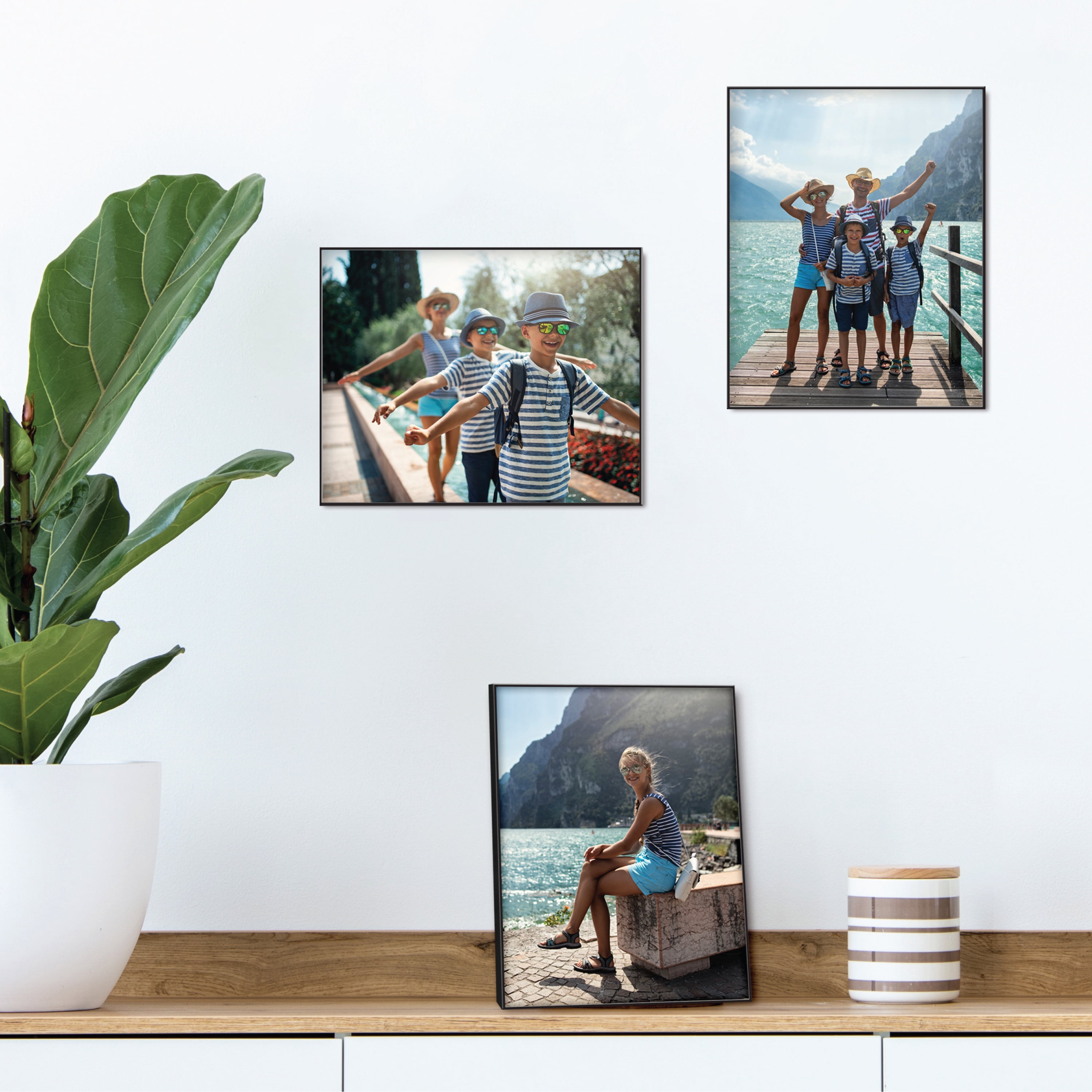 (2 pack) Mainstays – 8x10 Picture Frame – Black Front Loading Wall or Tabletop Photo Frame, Set of 3