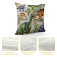 thumbnail image 4 of Nawypu Throw Pillow Case Cute Dinosaurs Watercolor Square Cushion Cover Standard Pillowcase for Men Women Kids Home Decorative Sofa Armchair Bedroom Livingroom, 4 of 5