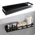 thumbnail image 4 of Bathroom Accessories Modern Matt Black Bathroom Corner Shelves Kitchen Wall Shelf Shower Bath Shampoo Storage Rack - 50x10x5.8cm, 4 of 7