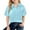 502#Light Blue, variant on Polo for Girls School Uniform Short Sleeve Polo 6-11 Years Button Closure, Pique Fabric, Tagless Gray Size 10-11Y